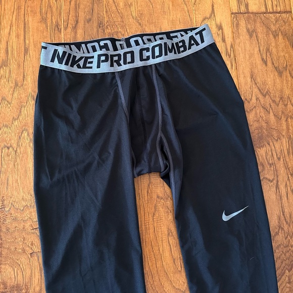 Nike Pro Combat Men’s Black Tights Dri Fit Size XLT - Picture 2 of 4